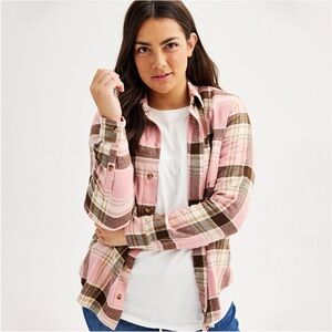SONOMA GOODS FOR LIFE WOMEN’S FLANNEL SHIRT SIZE OX